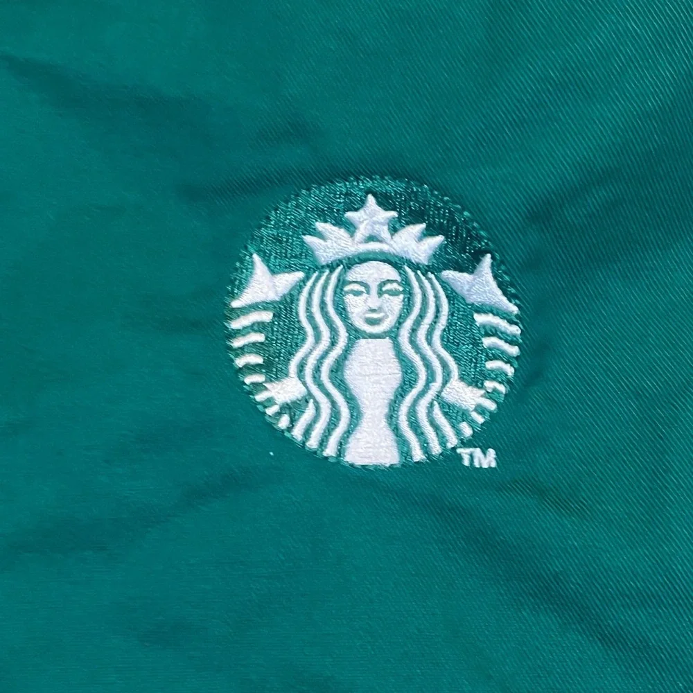 Starbucks Barista Apron Green Embroidered‎  Logo Uniform 2 Pockets Adjustable